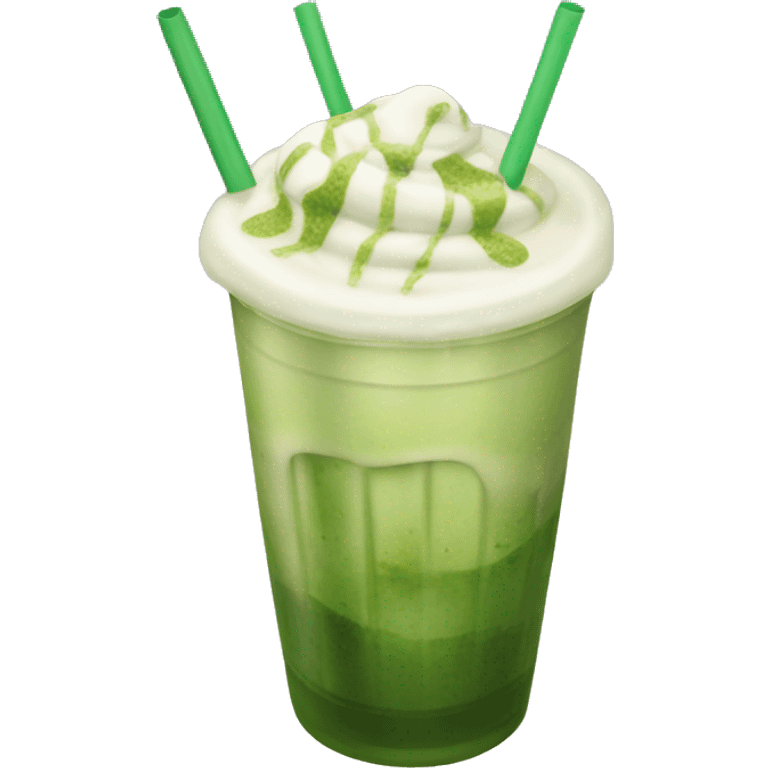 iced matcha tea latte emoji