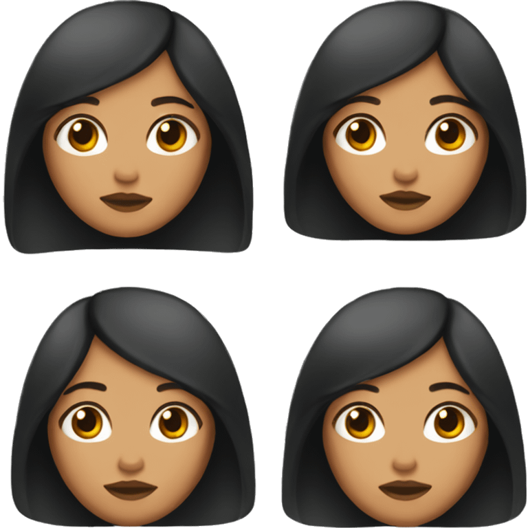 girl siren with black long straight hair amd tan skin emoji