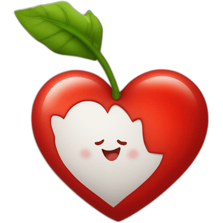 Coeur rouge avec une croix rouge au desuus emoji