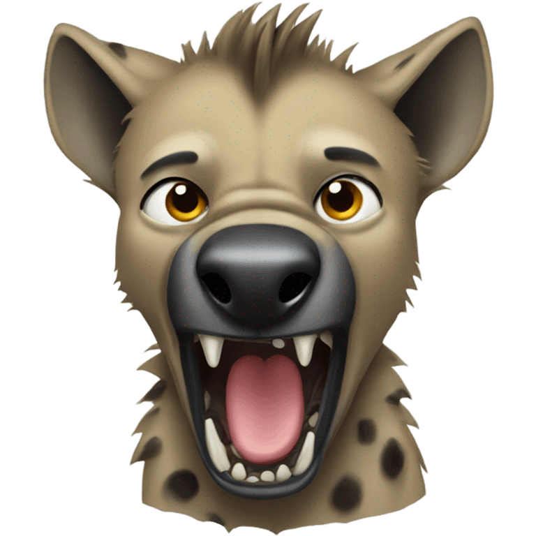 Hyena sticking tough out emoji