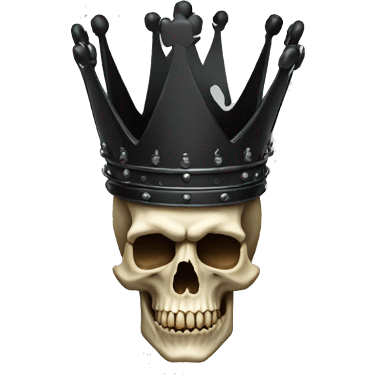 skull king crown black emoji