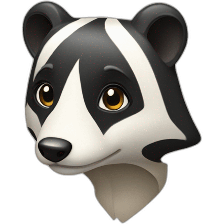 female badger bowdtie head emoji