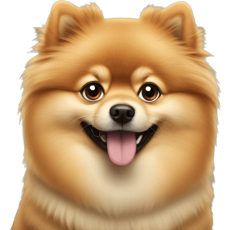 Pomeranian dog saying tap tap tap emoji