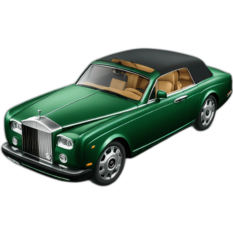 Rolls-Royce in green color emoji