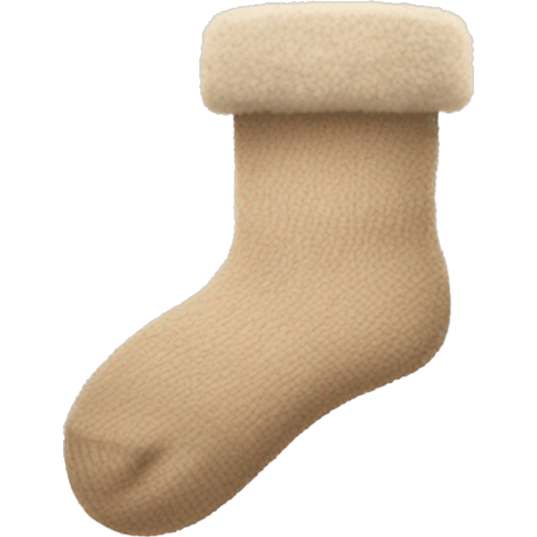 beige fuzzy socks emoji