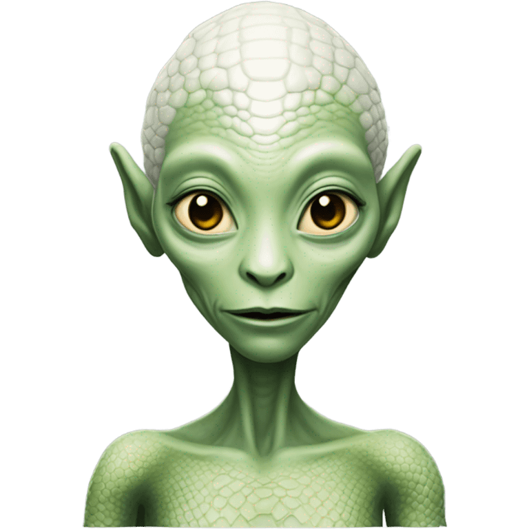 a Reptilian alien white woman, full body emoji