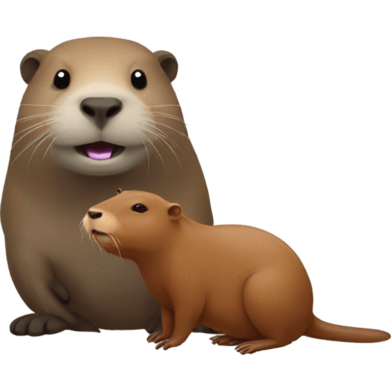 Otter and Capybara emoji