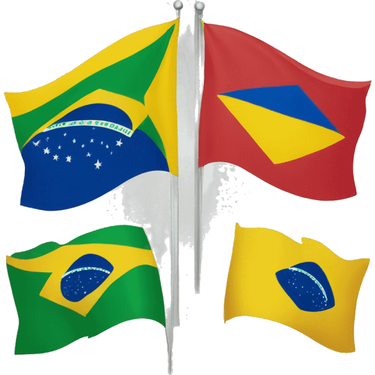 Brazil national flag + Ecuador national flag  emoji