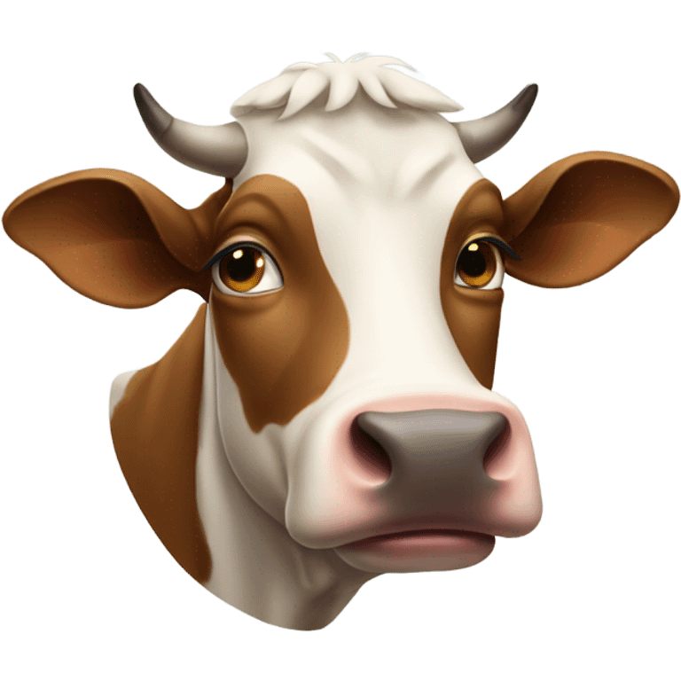 Cow wearing a turtleneck  emoji