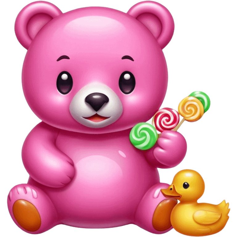 pink  bear duck jelly candy  emoji