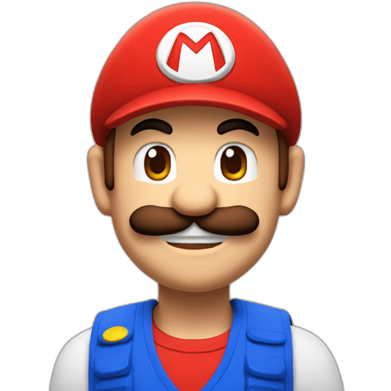 mario face red hat emoji