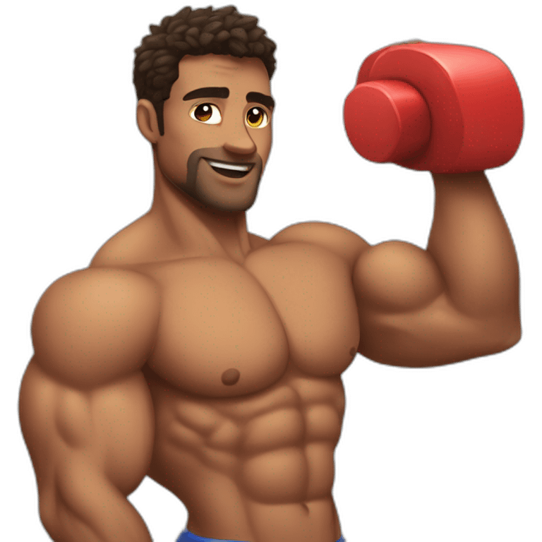 shirtless bodybuilder attractive emoji