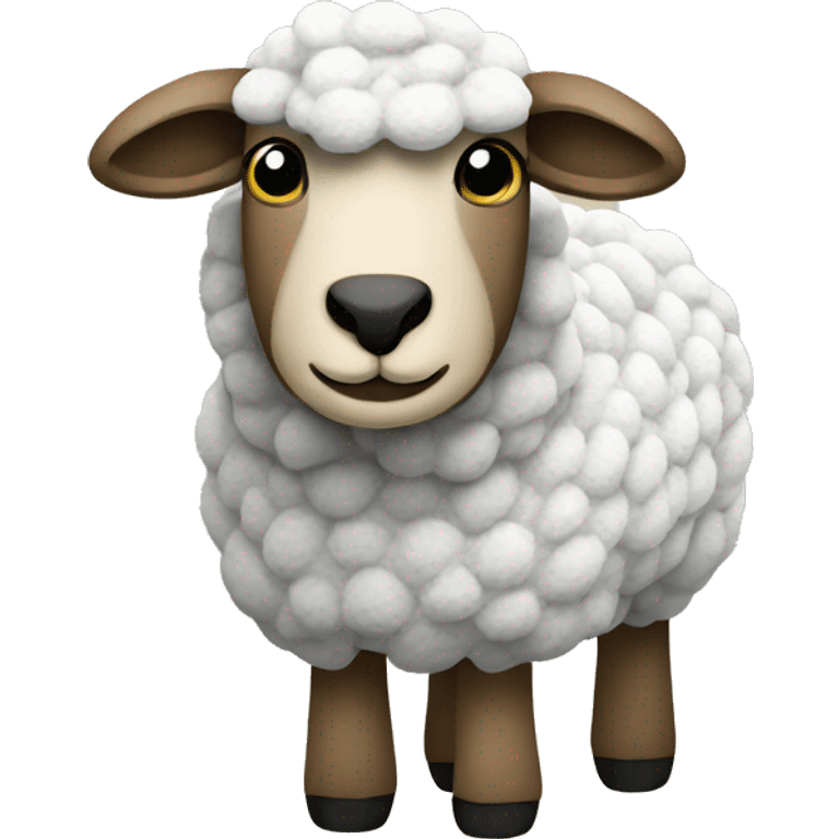 sheep wearing granny square sweater emoji