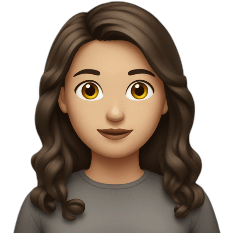 Brunette wirh frekles emoji