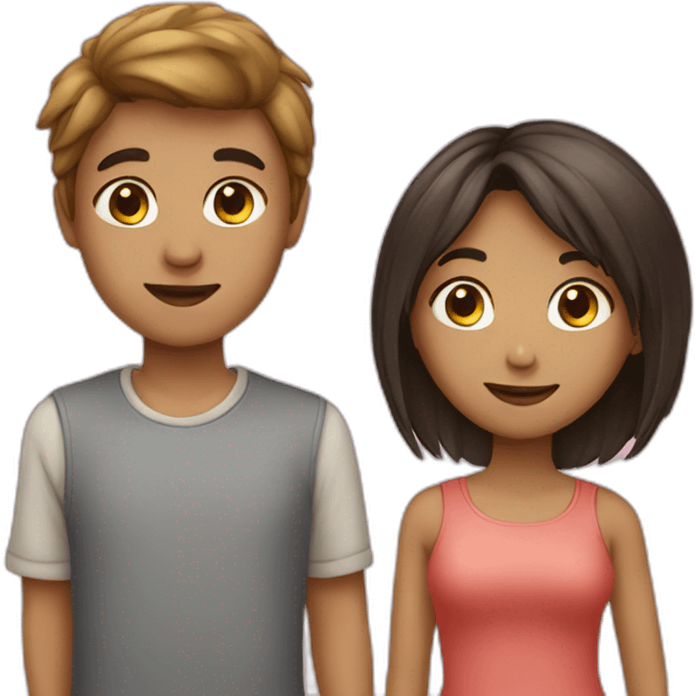 Lovers girl and boy emoji