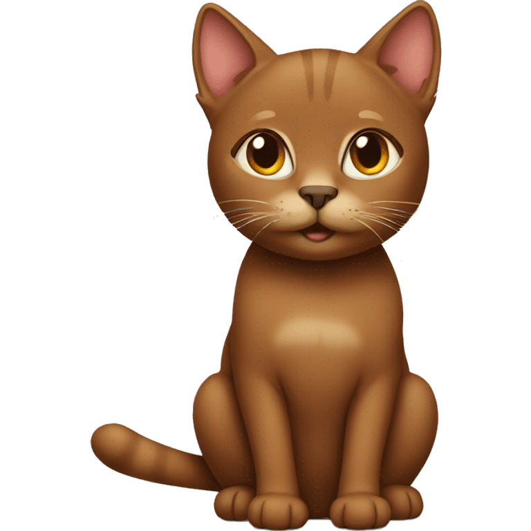 brown cat from side emoji