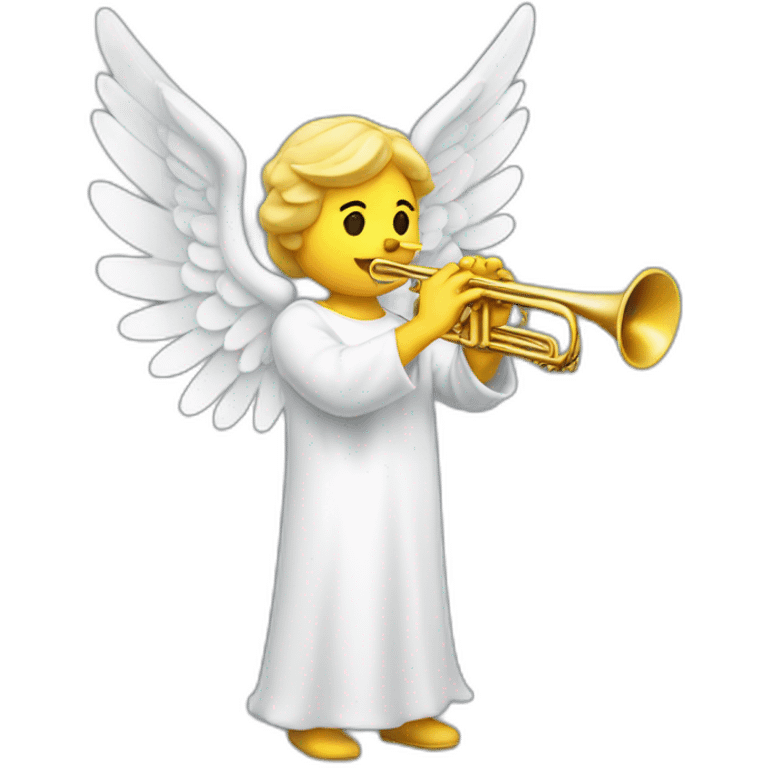 An angel playing the trumpet emoji