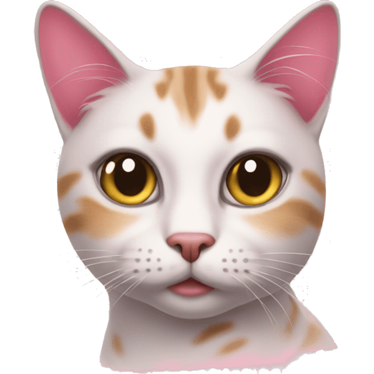 Sfinx cat pink emoji