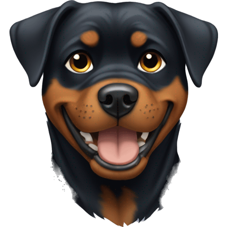 Rottweiler on a windy day emoji