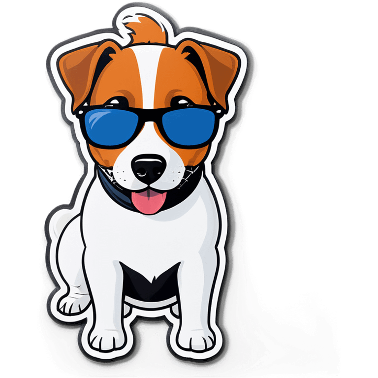 Jack Russell wearing sunglasses emoji