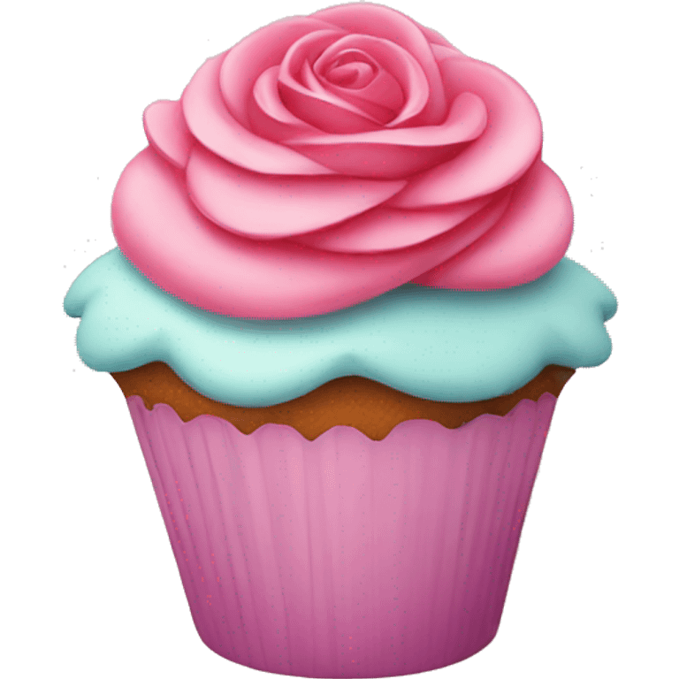 cupcake rose emoji