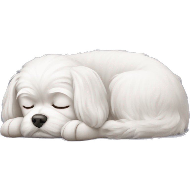 Sleeping Maltese dog emoji