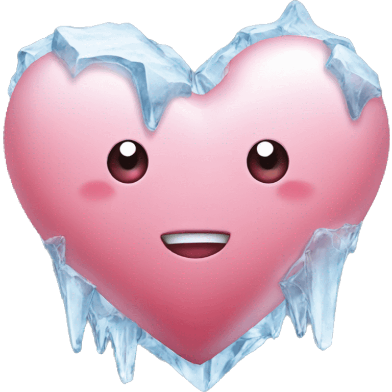 Heart with ice emoji