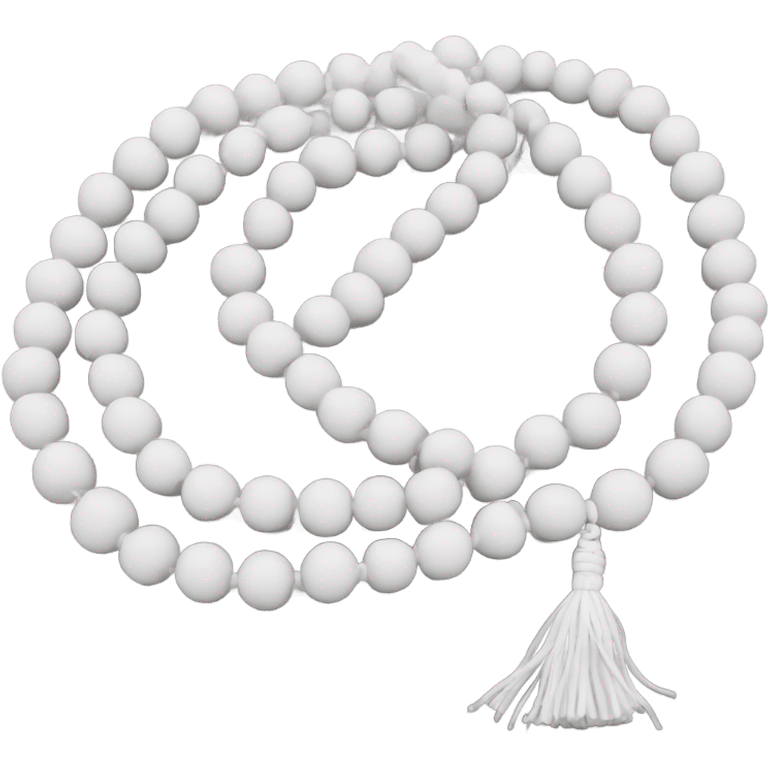 Mala beads white emoji