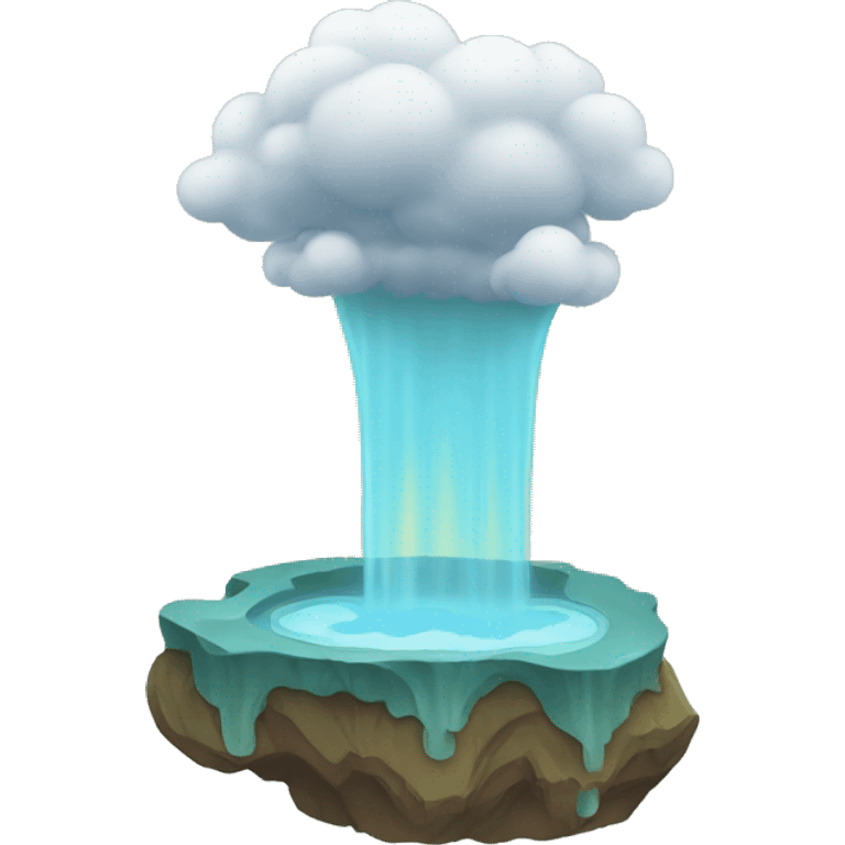 Geyser with vapor emoji