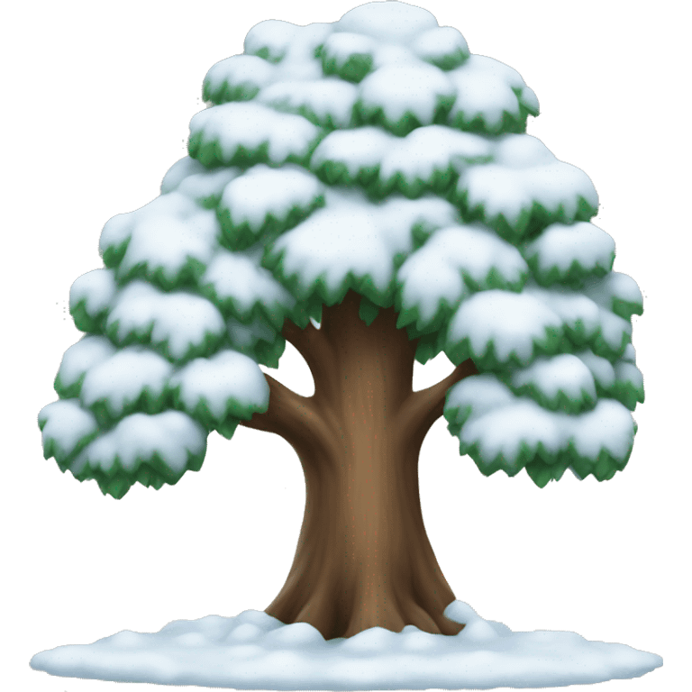 Tree with Snow  emoji