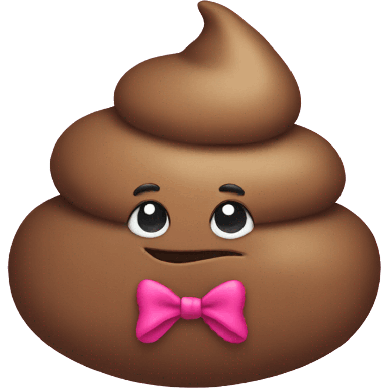 poop with bow  emoji