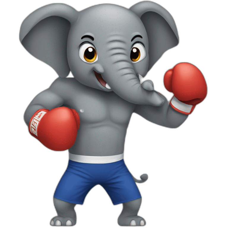 Elephant Boxing Anger  emoji