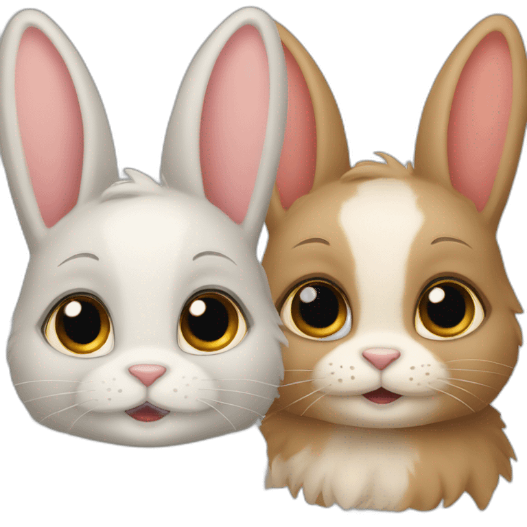 Lapin trois couleurs emoji