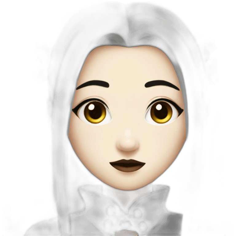 chineese looking goth girl emoji