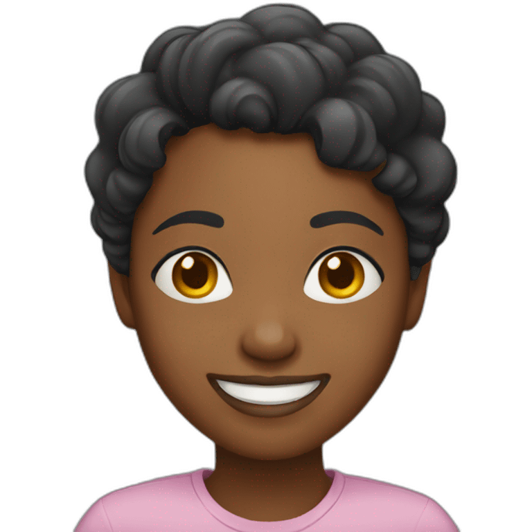 black woman smiling emoji