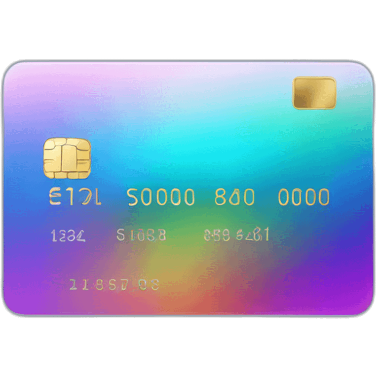 Iridescent credit card emoji