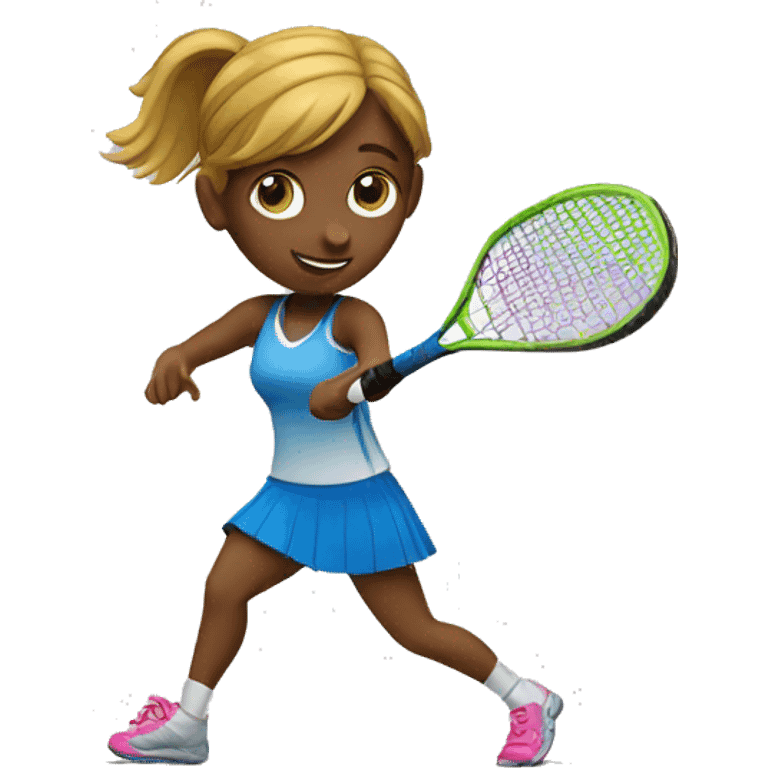 A girl playing padel emoji