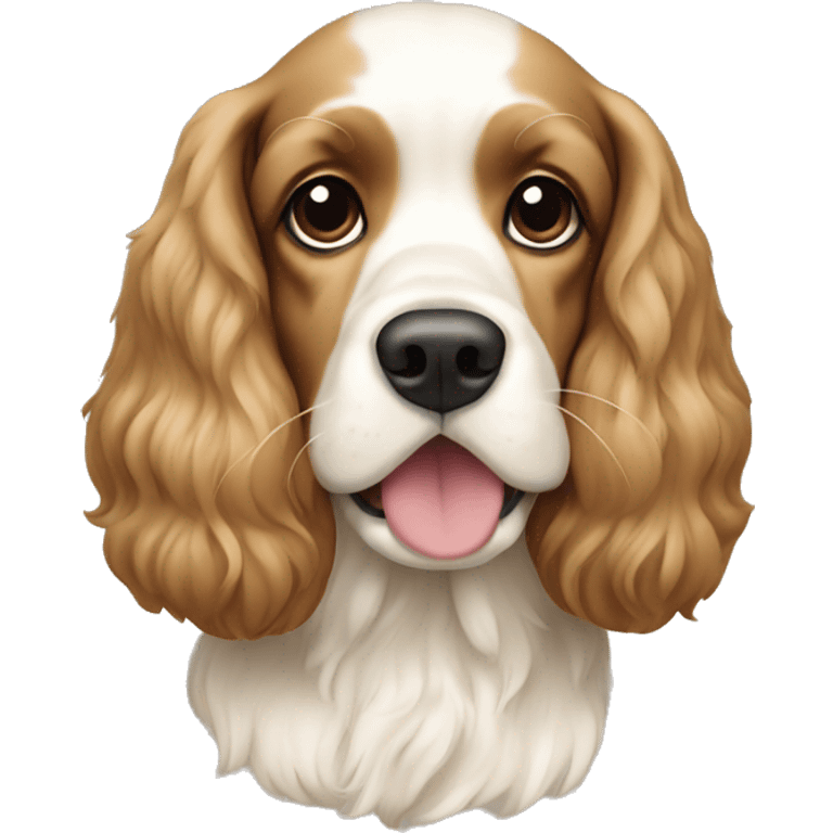 cocker spaniel beige and white emoji