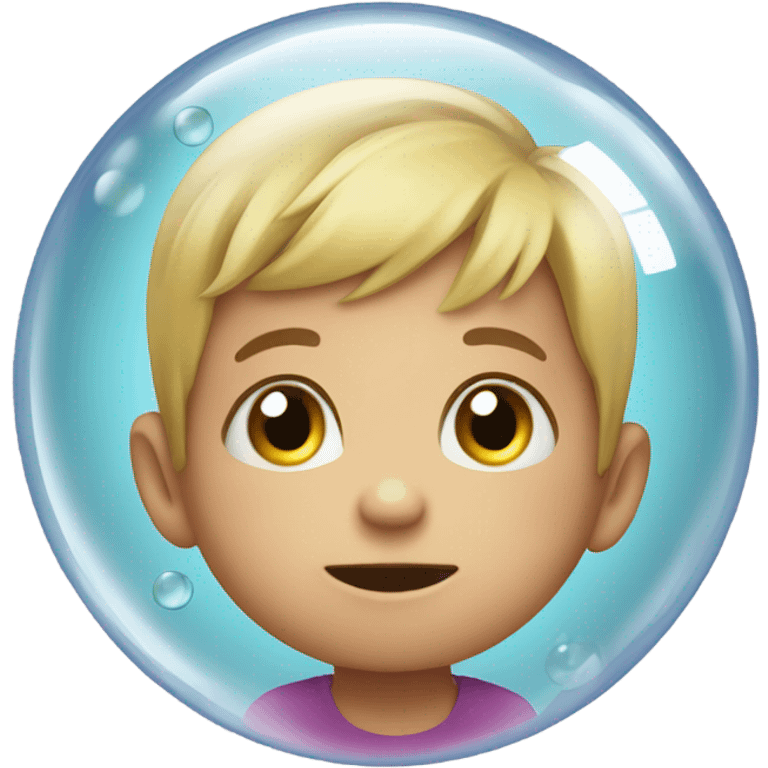 4yr old male child in germ bubble emoji