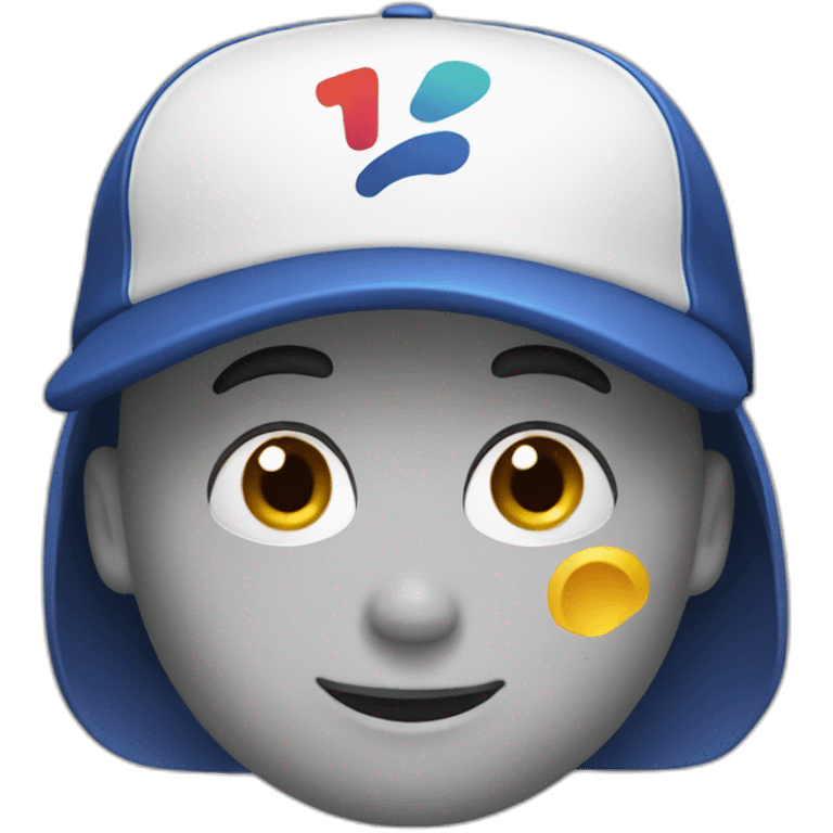 emoji with baseball cap emoji