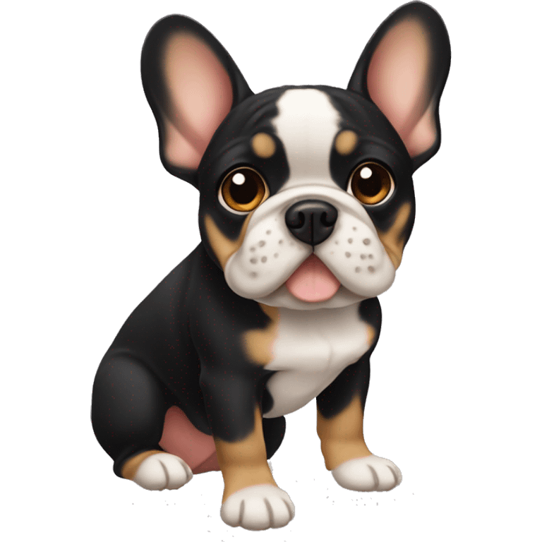 Frenchie black and tan emoji