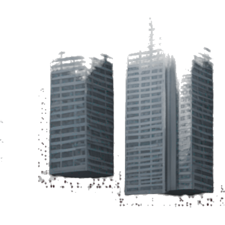 Two skyscrapers with a black background emoji