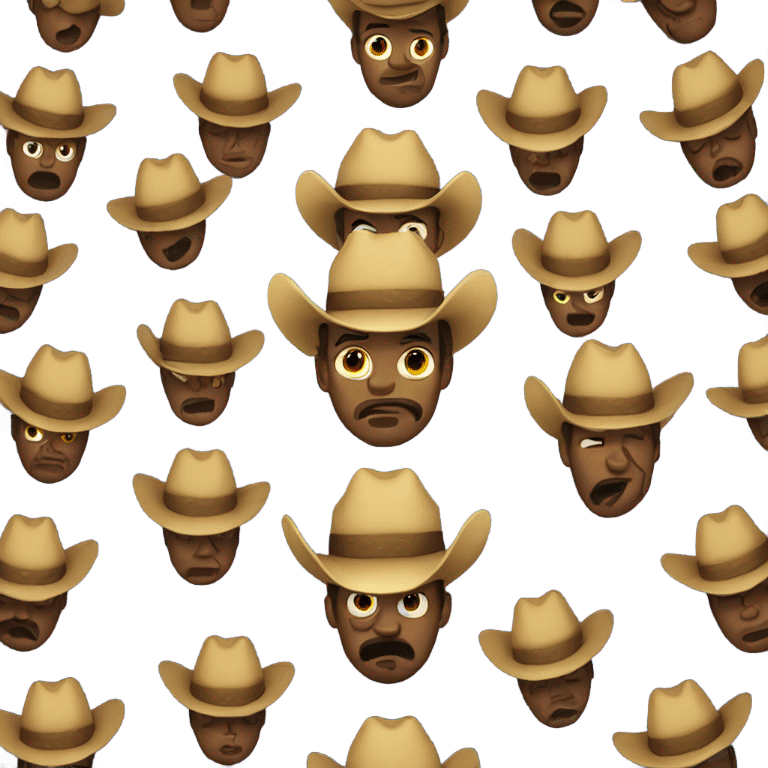 Cowboy emoji crying  emoji