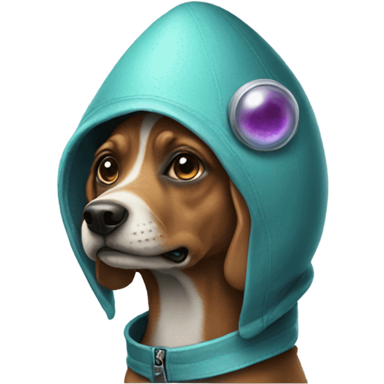 alien wearing a dog hat emoji