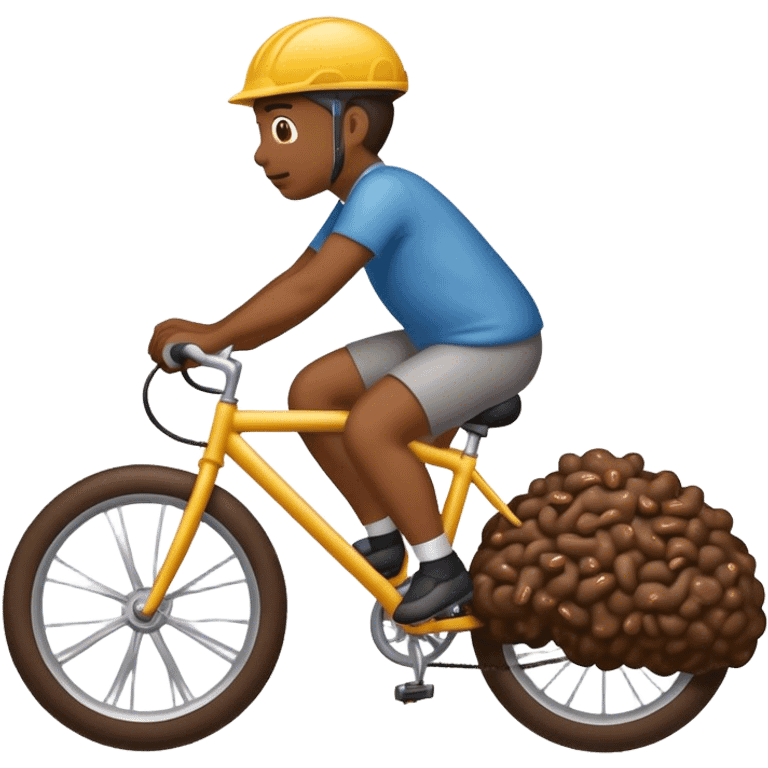 Poop riding bike emoji