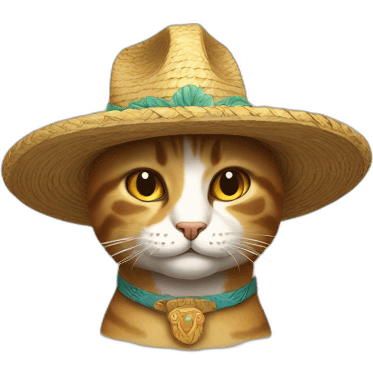 Gato con sombrero emoji