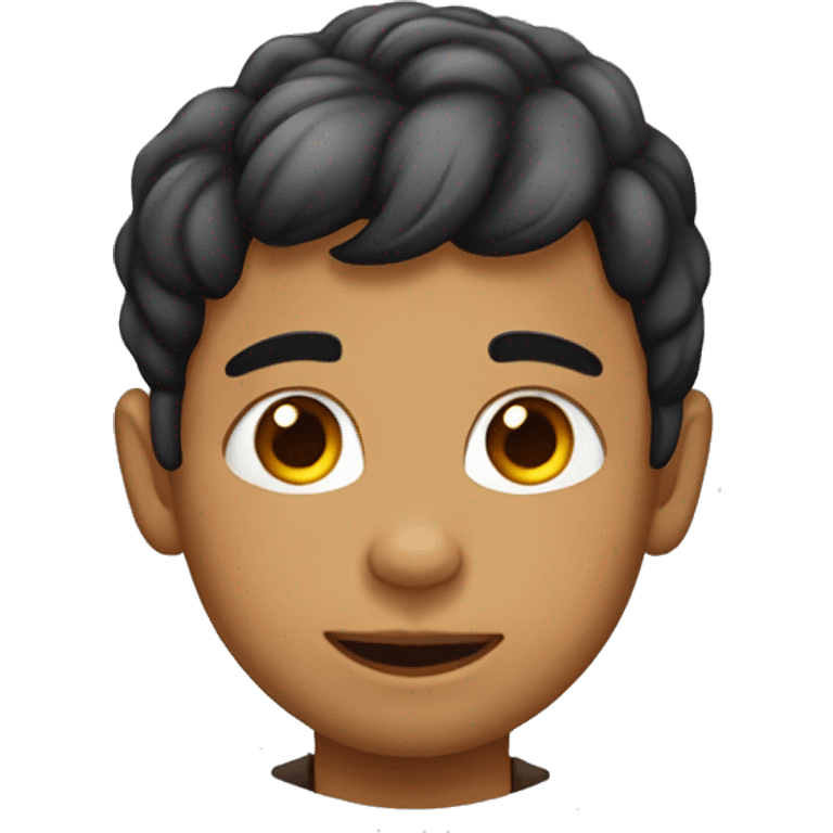 Niño con aretes y morenito  emoji