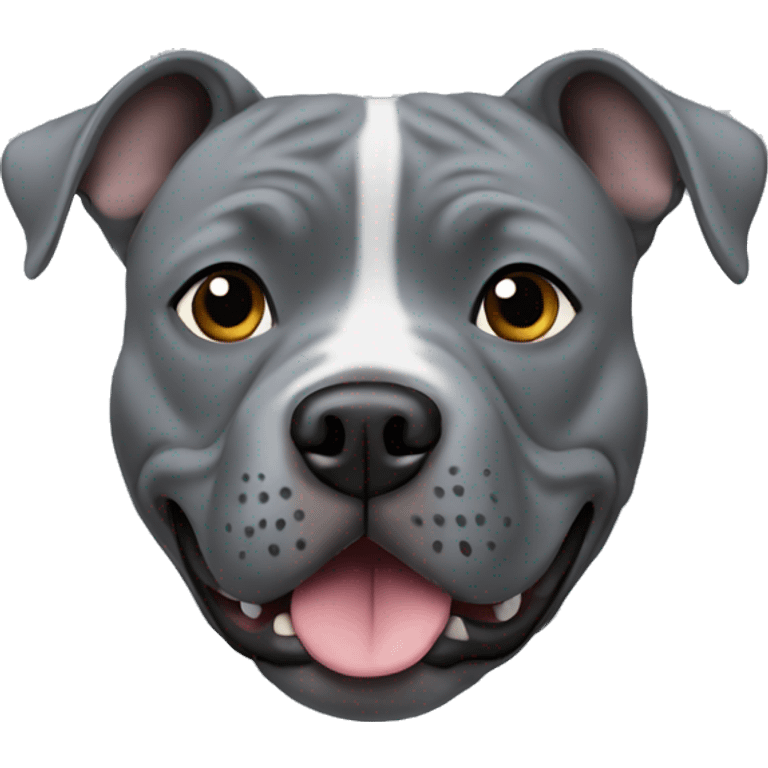 grey Staffordshire Bull Terrier emoji