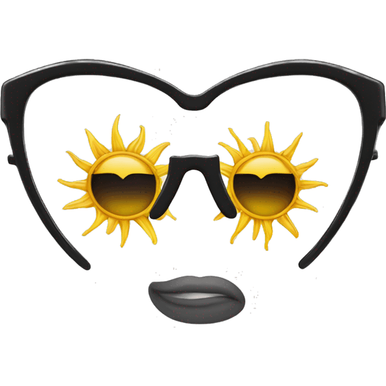 heart shaped sun glasses emoji