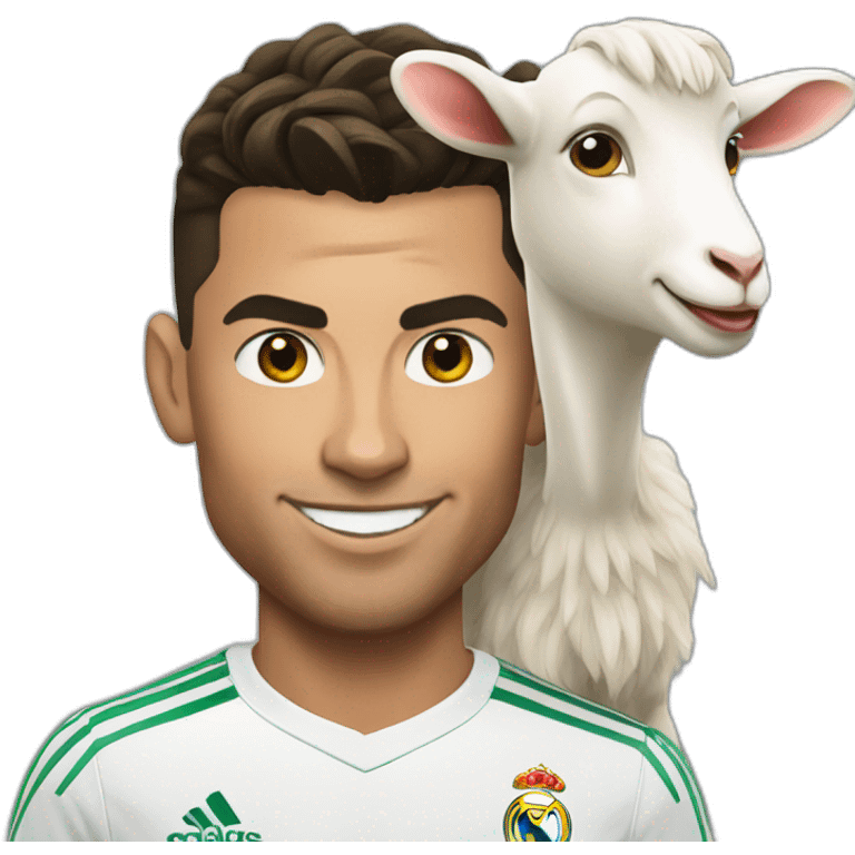 Cristiano Ronaldo with a goat emoji